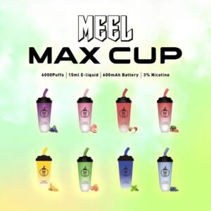 MEEL奶茶杯6000口拋棄式電子煙 | 可充電一次性 | 18種口味 | 大容量設計 | 台灣現貨